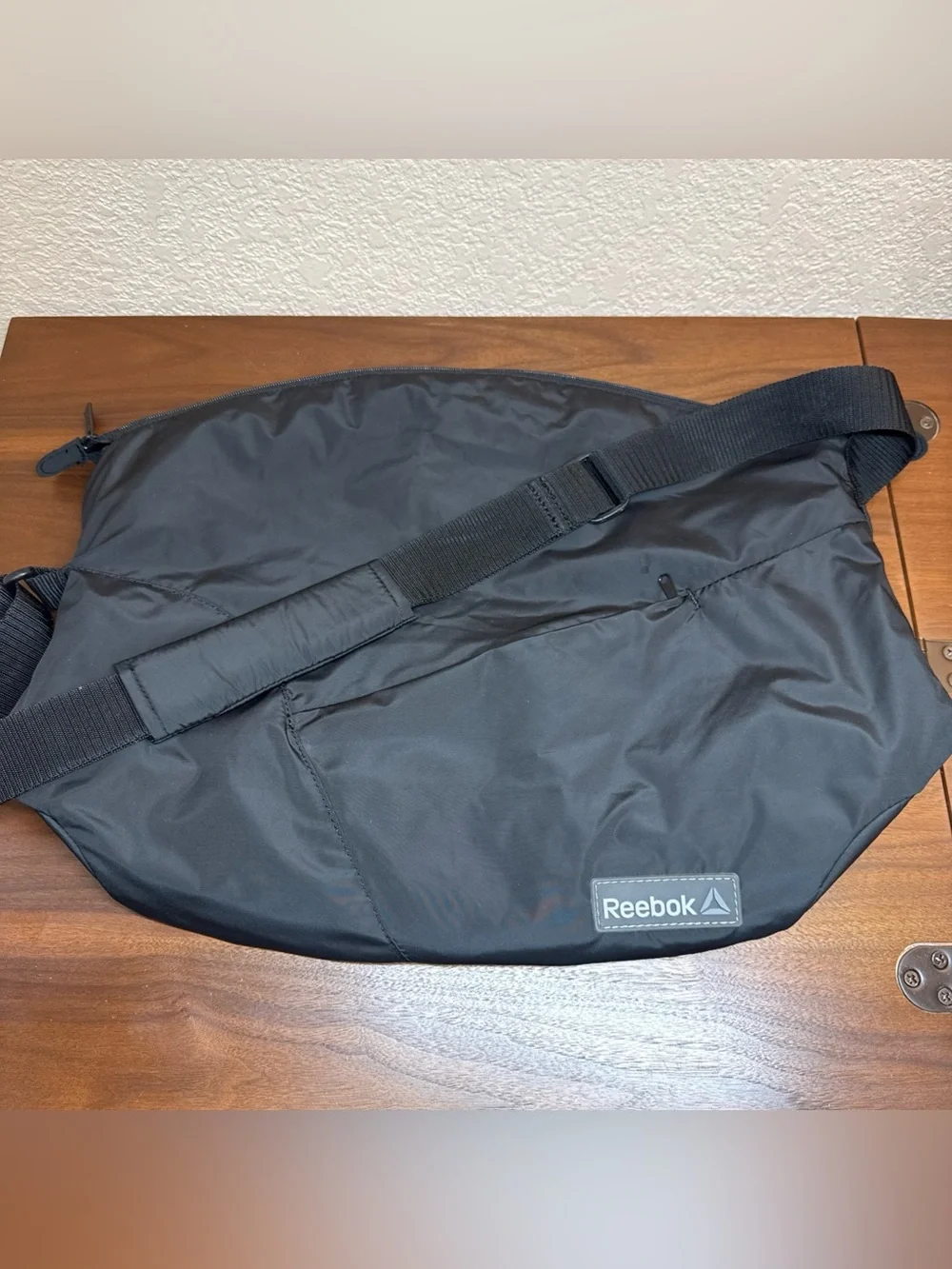 Reebok Classic Foundation Grip Nylon Black Sports Shoulder Bag Gym Lightweight